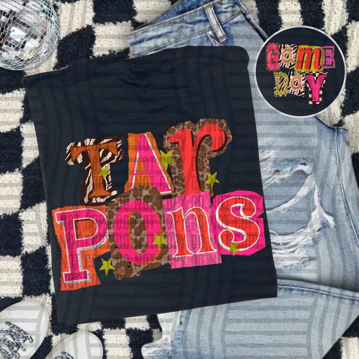 Tarpons Pink Leopard Color Block (caplinger) DTF Transfer