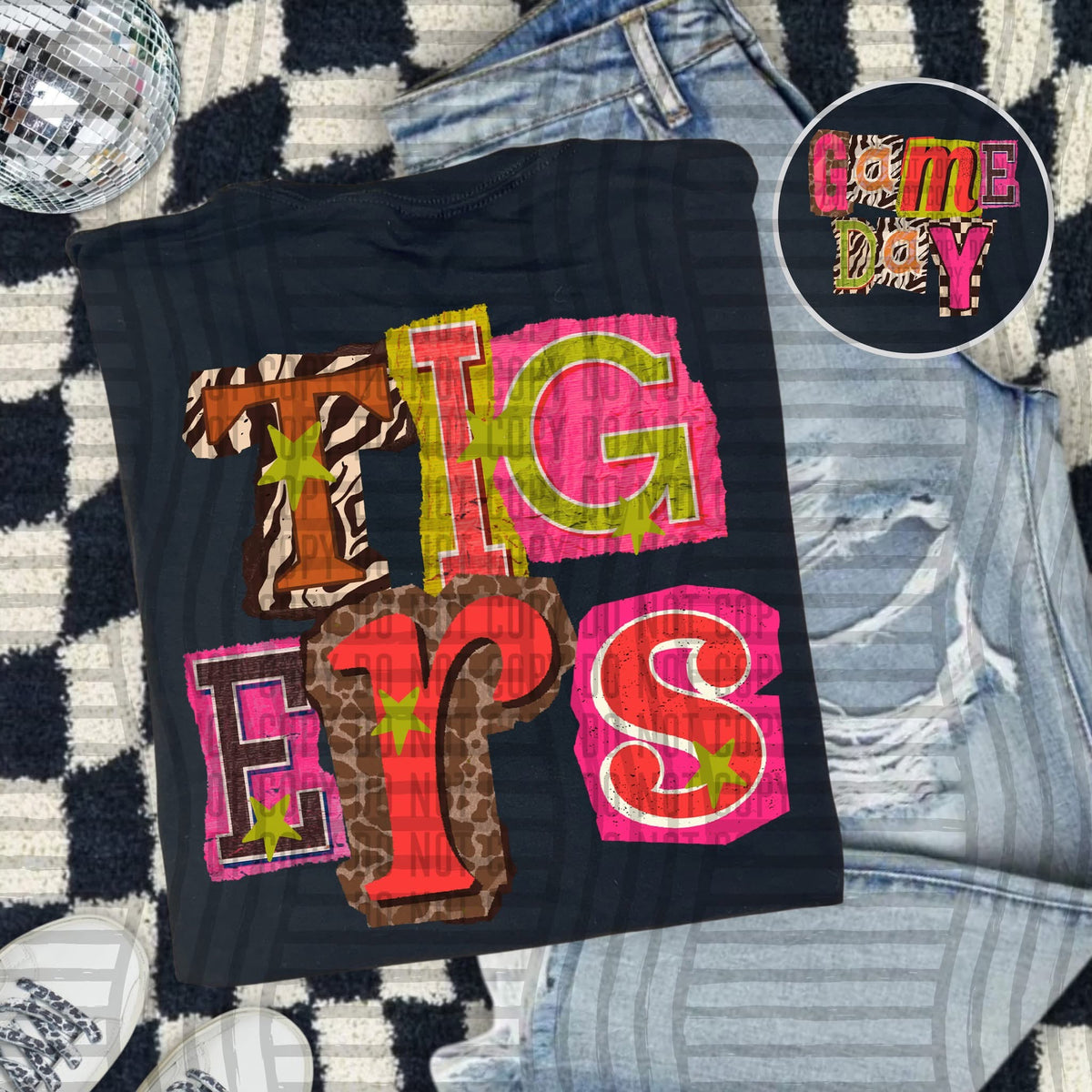 Tigers Pink Leopard Color Block (caplinger) DTF Transfer