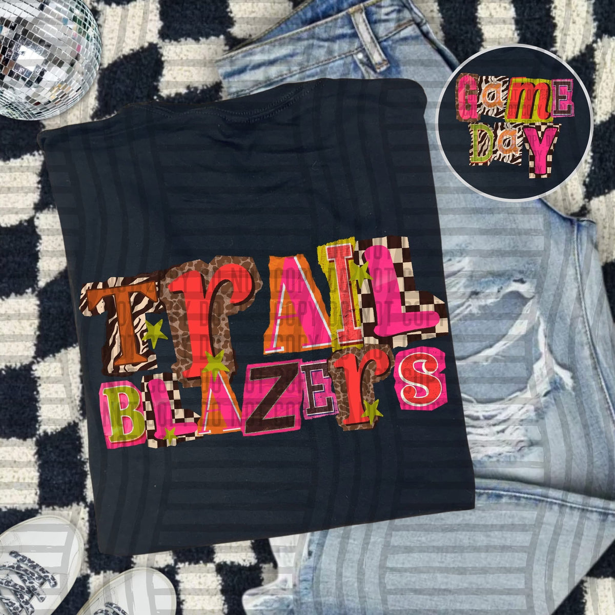 Trailblazers Pink Leopard Color Block (caplinger) DTF Transfer