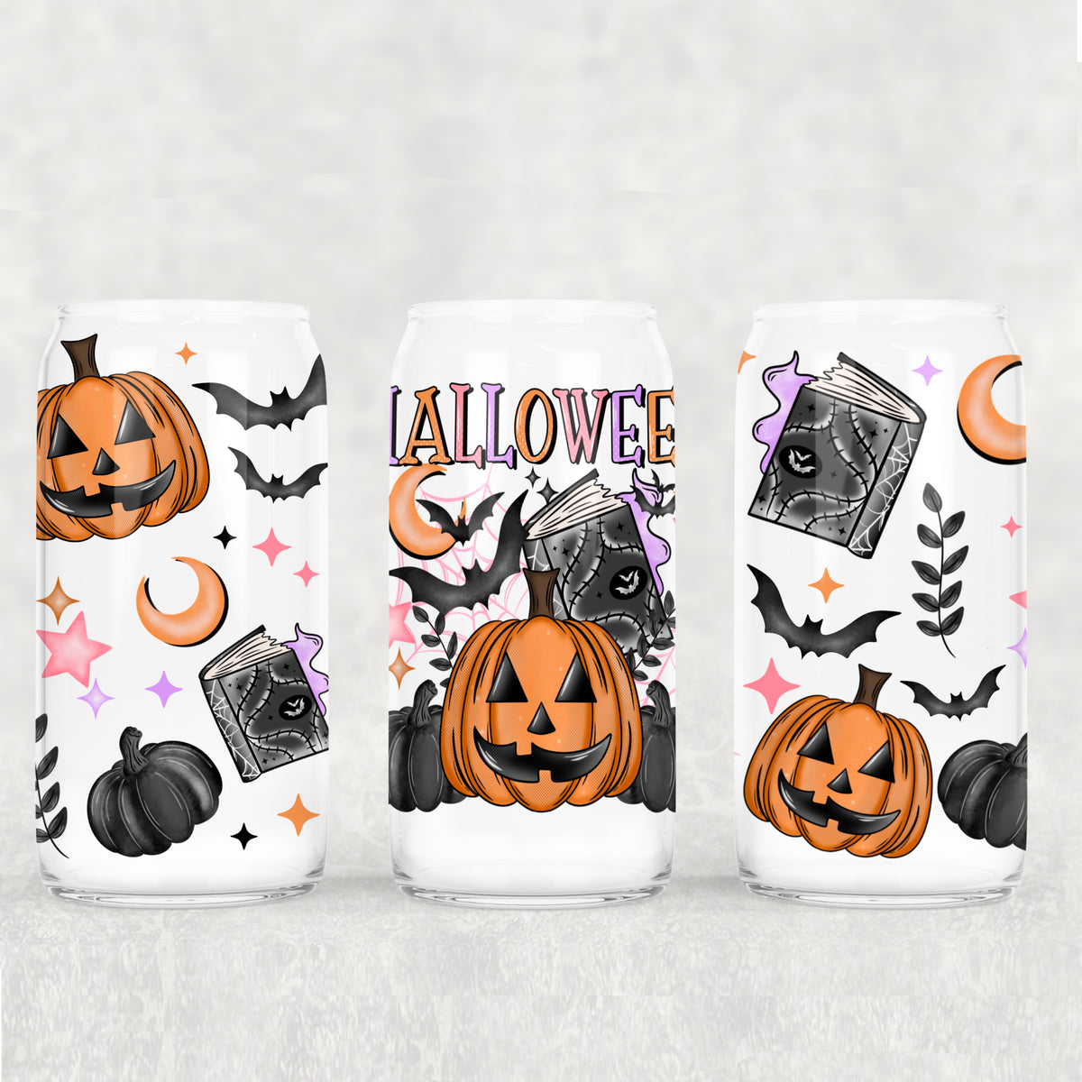 3377 halloween book pumpkin (CSC) UV DTF WRAP