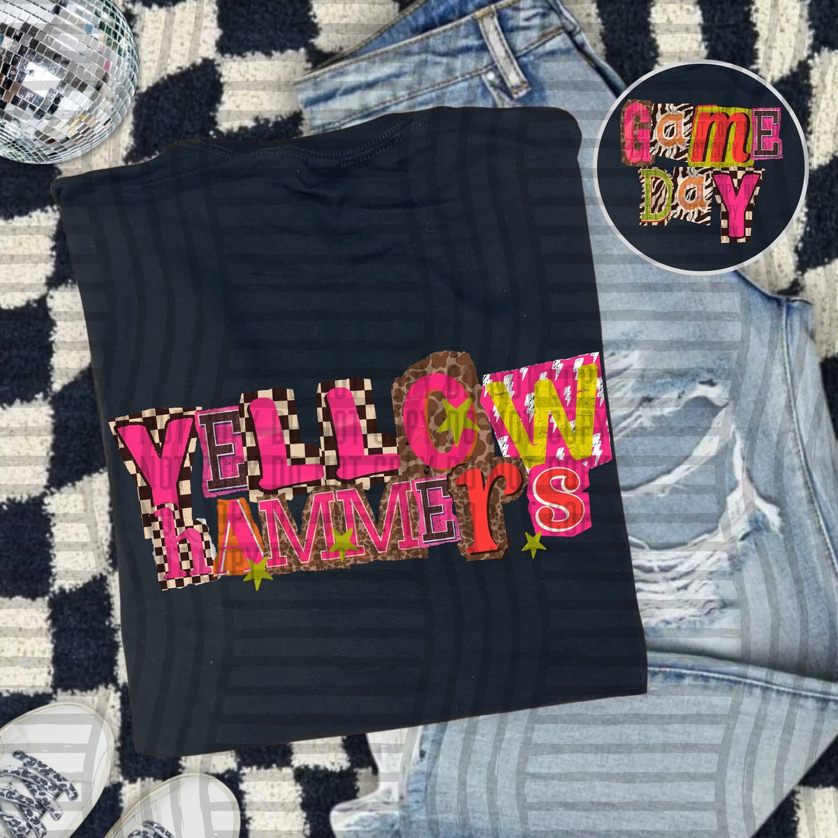 Yellowhammers Pink Leopard Color Block (caplinger) DTF Transfer