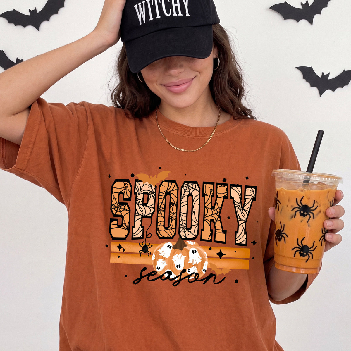 Spooky season orange and black (CSC) DTF Transfer