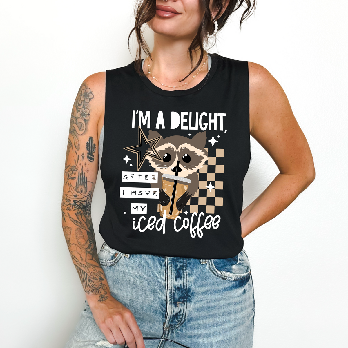 I'm a delight after I have my iced coffee (CSC) DTF Transfer
