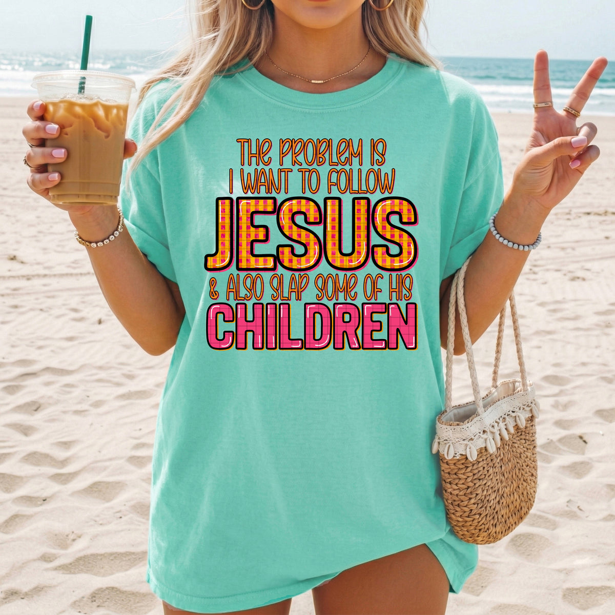 Follow Jesus & slap some of his children (DD) DTF Transfer