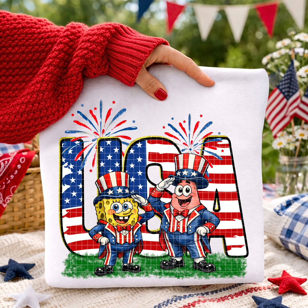 USA square pants (DD) DTF Transfer