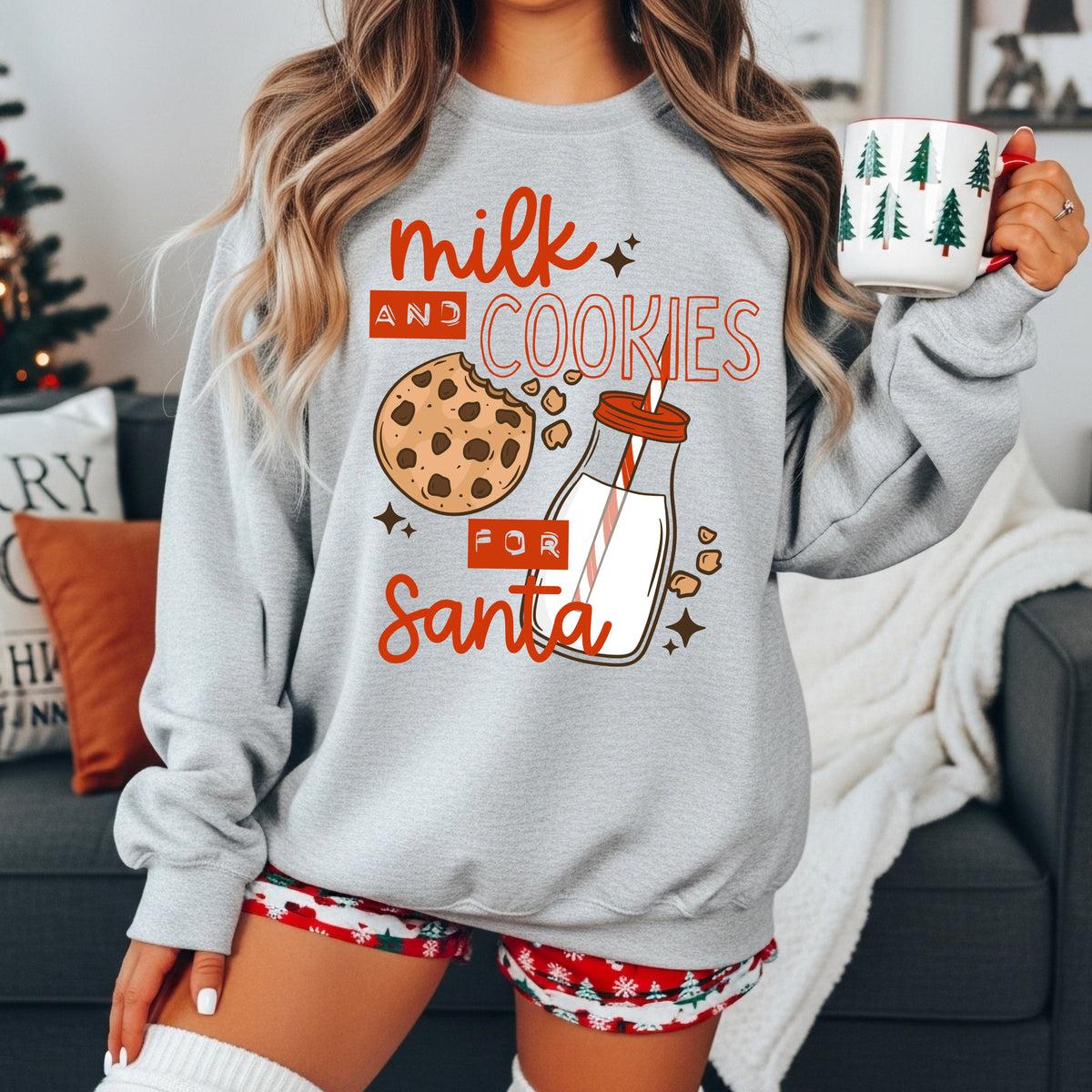 Milk and cookies for Santa (CSC) DTF Transfer