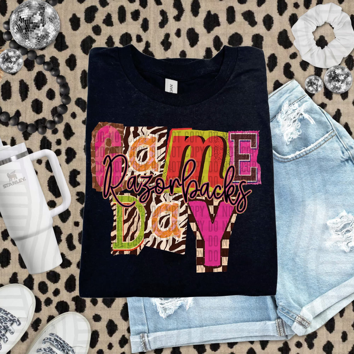 Razorbacks Zebra Block Game Day (Caplinger) DTF Transfer