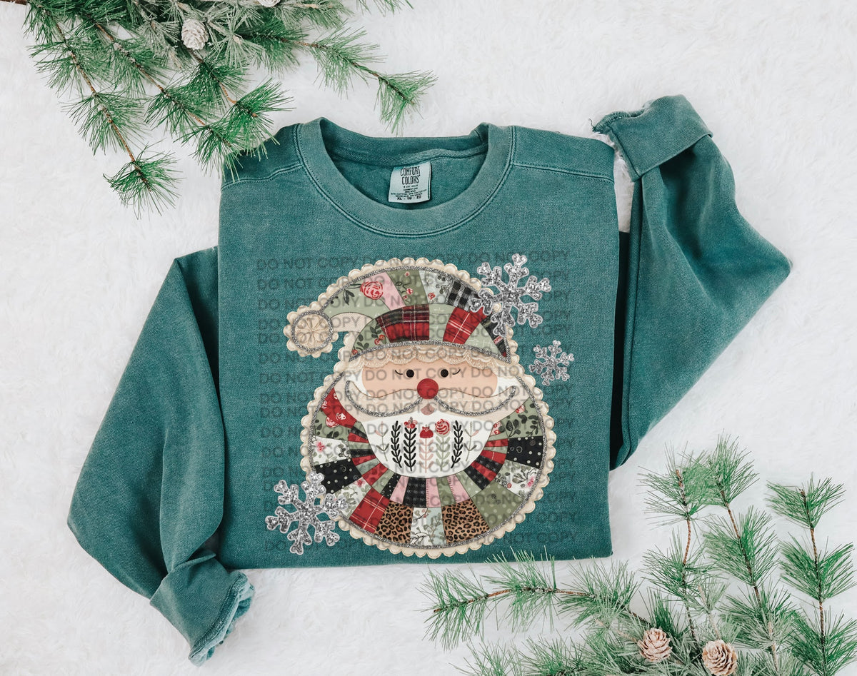 Patchwork Santa Clause (SCG) DTF Transfer
