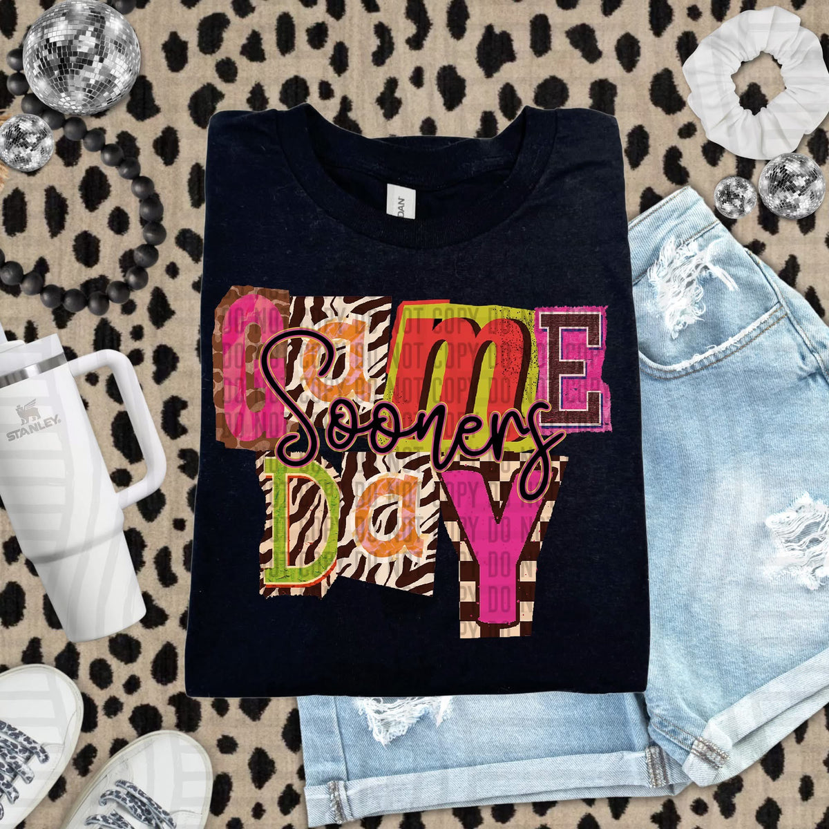 Sooners Zebra Block Game Day (Caplinger) DTF Transfer