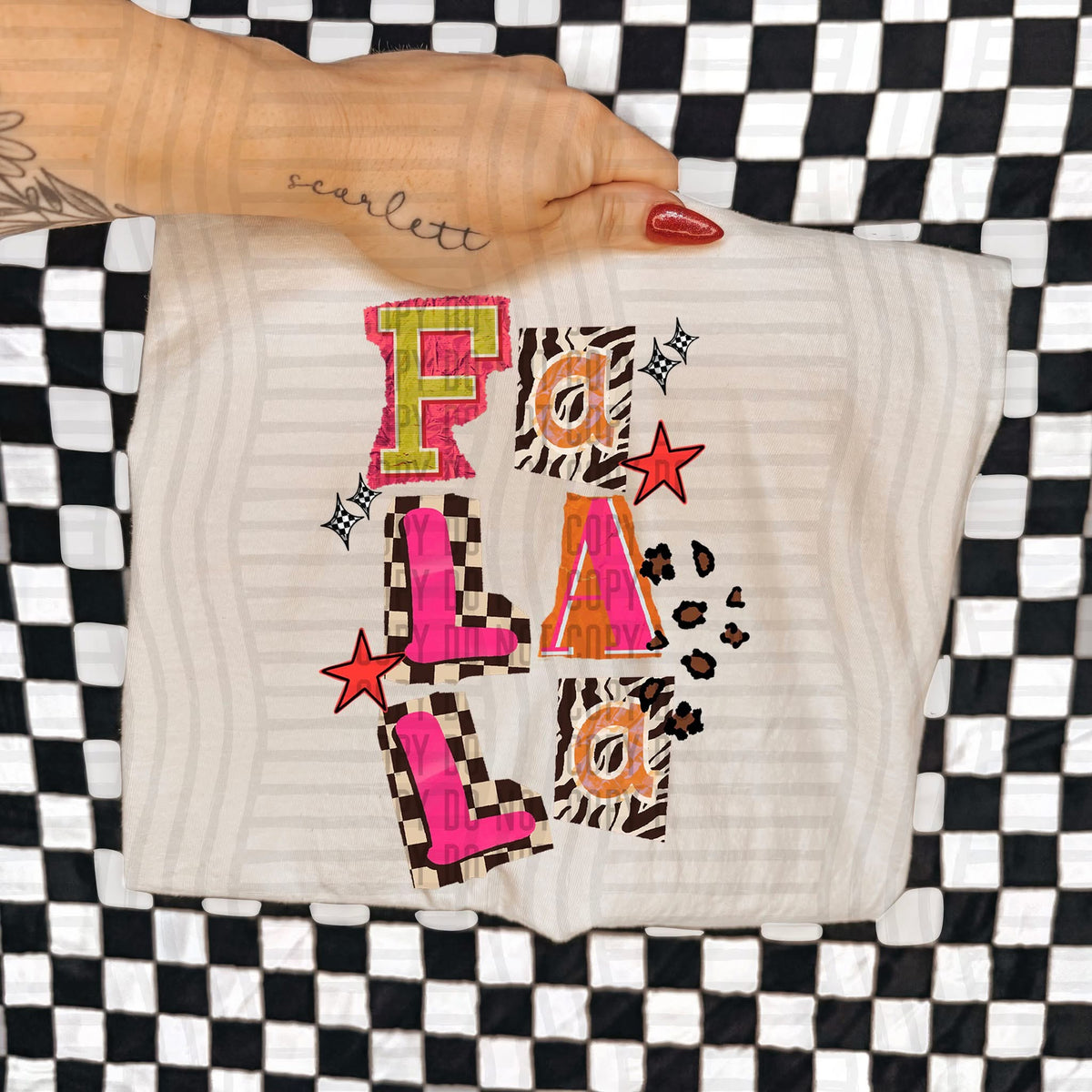 Fa La La Zebra Color Block (Caplinger) DTF Transfer