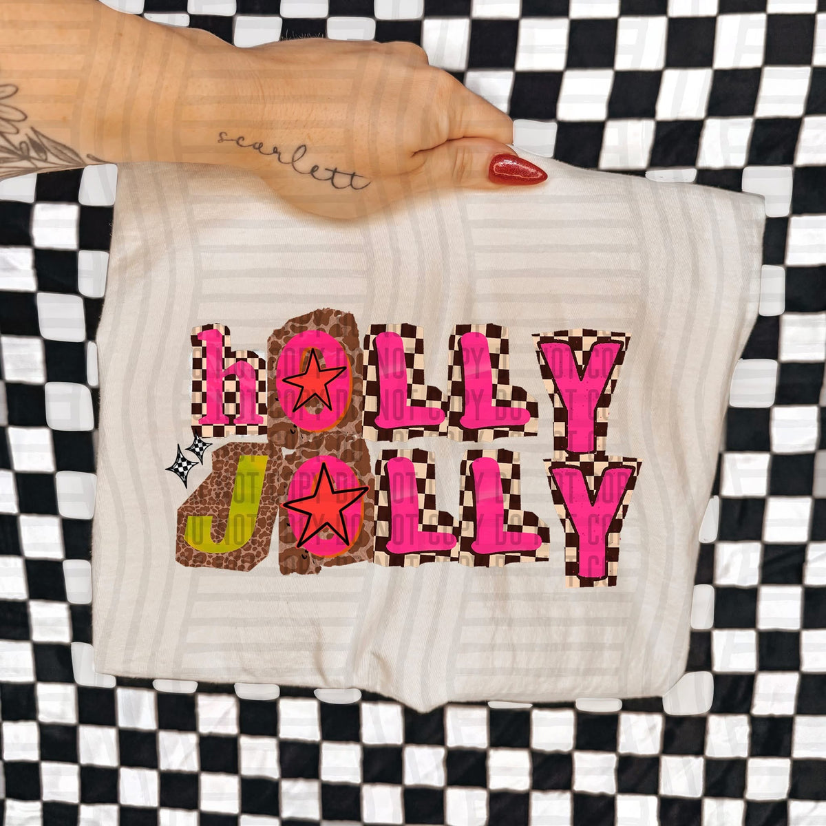 Holly Jolly Zebra Color Block (Caplinger) DTF Transfer