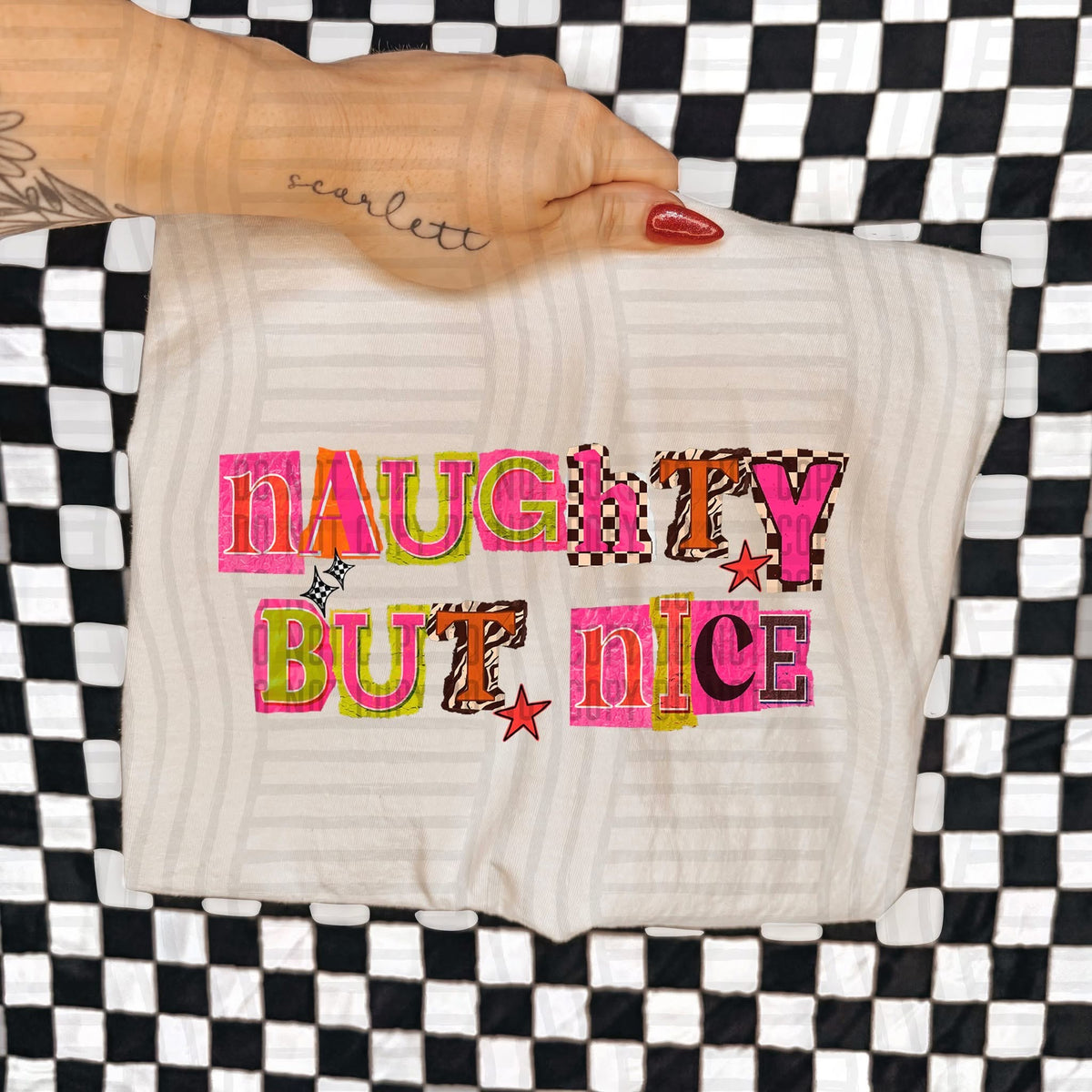 Naughty But Nice Zebra Color Block (Caplinger) DTF Transfer