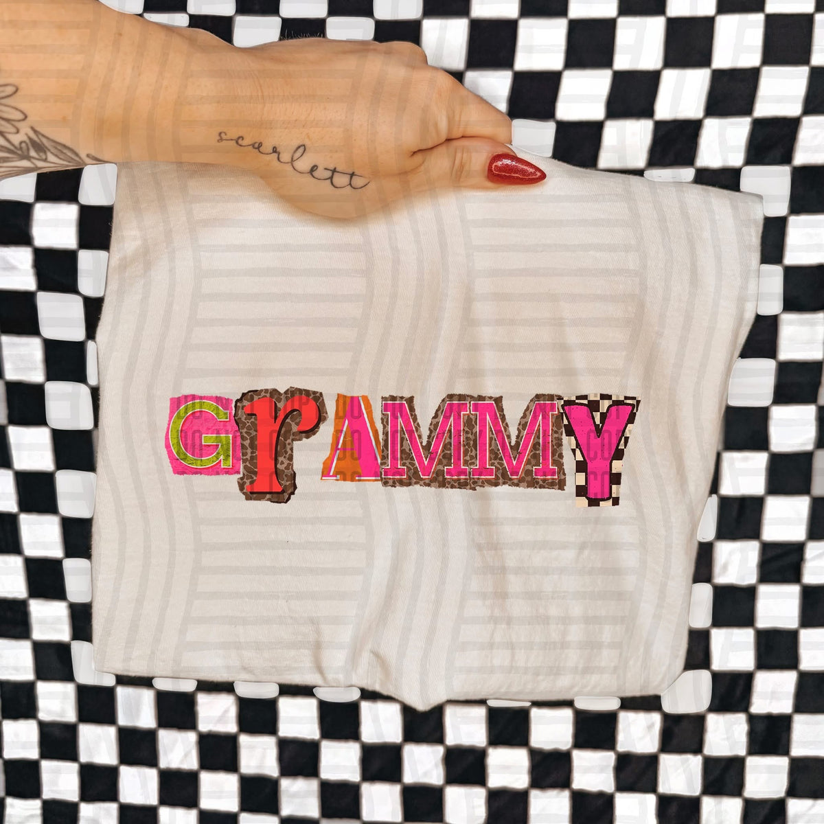 Grammy Leopard Color Block (Caplinger) DTF Transfer