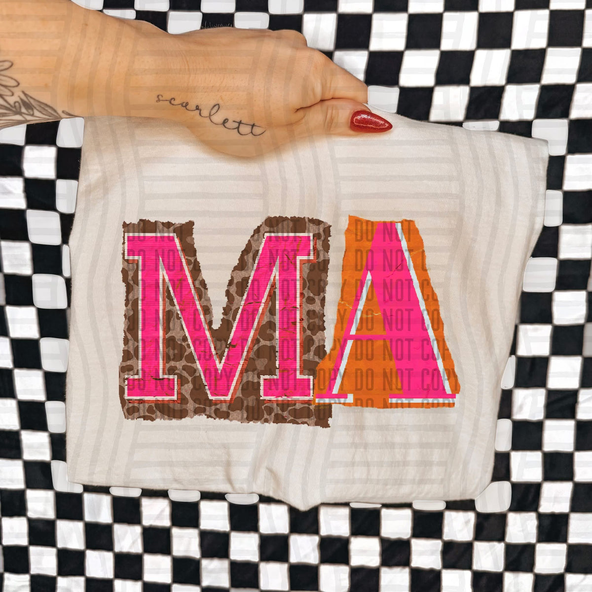 Ma Leopard Color Block (Caplinger) DTF Transfer