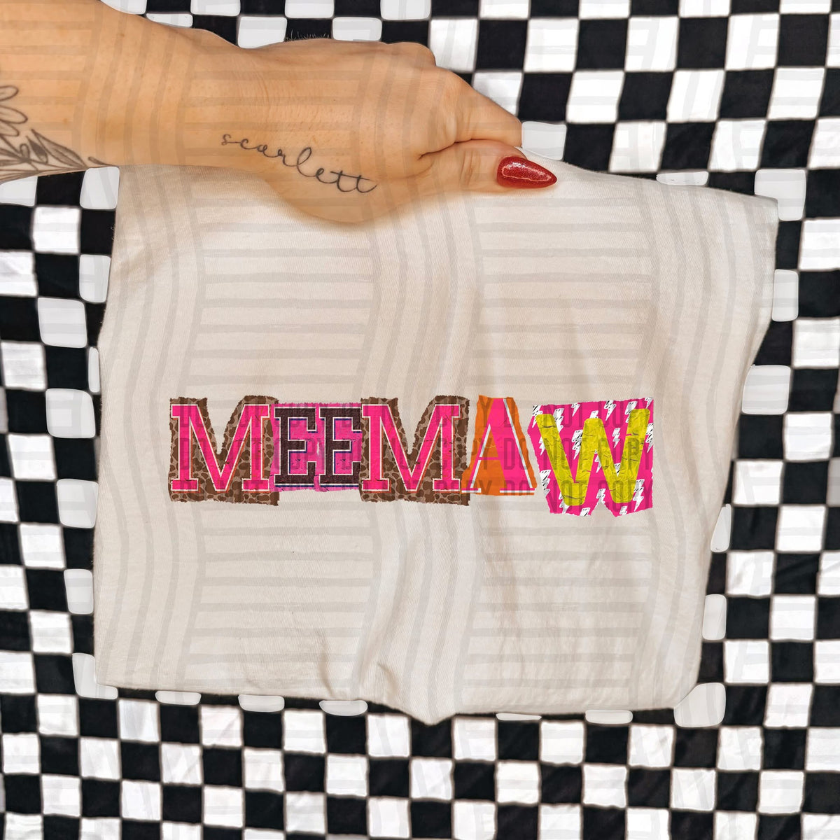 Meemaw Leopard Color Block (Caplinger) DTF Transfer