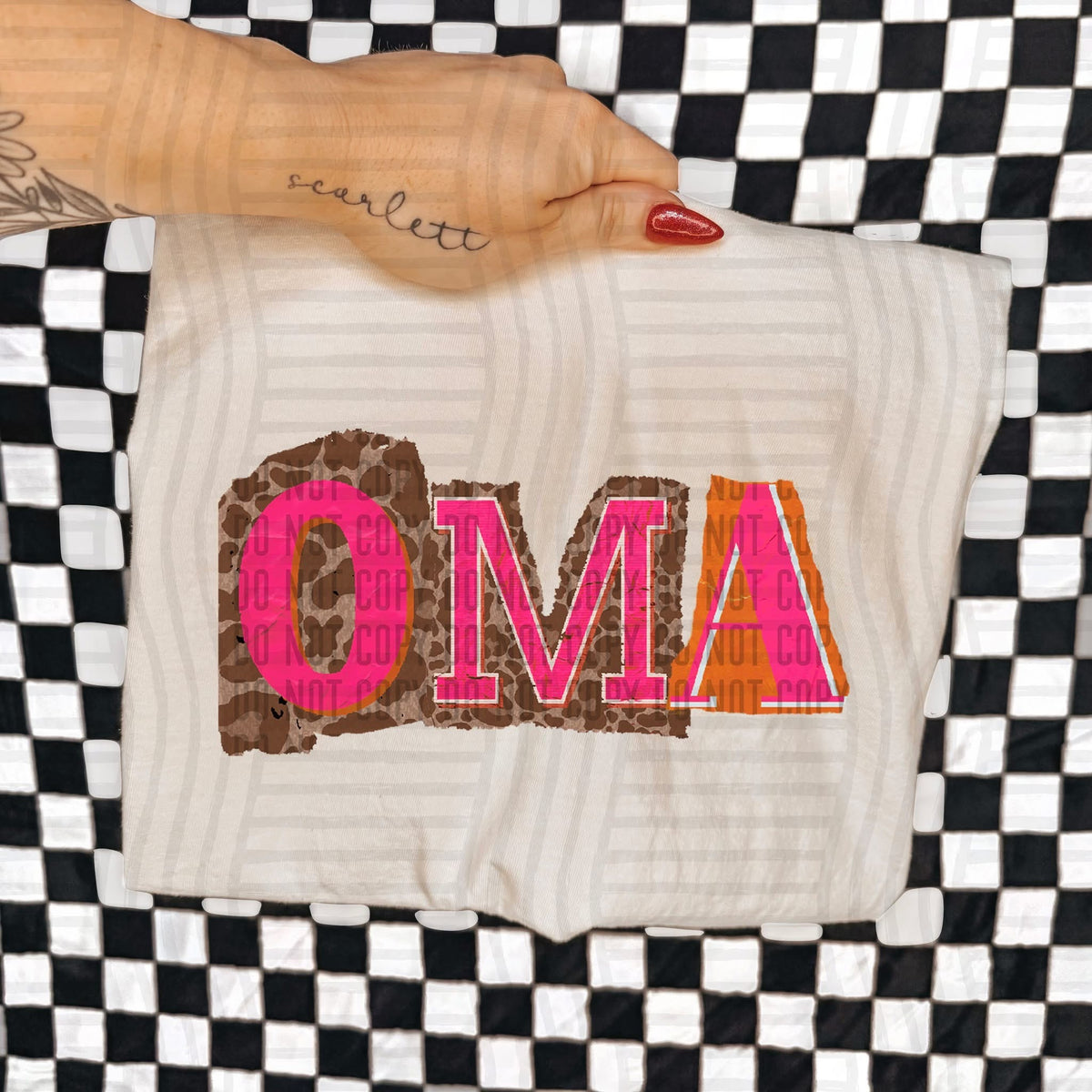 Oma Leopard Color Block (Caplinger) DTF Transfer