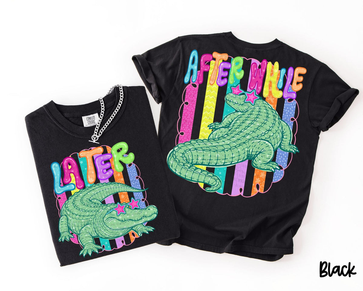 Later Gator FRONT ONLY (colorful stripes) (Carter) DTF Transfer