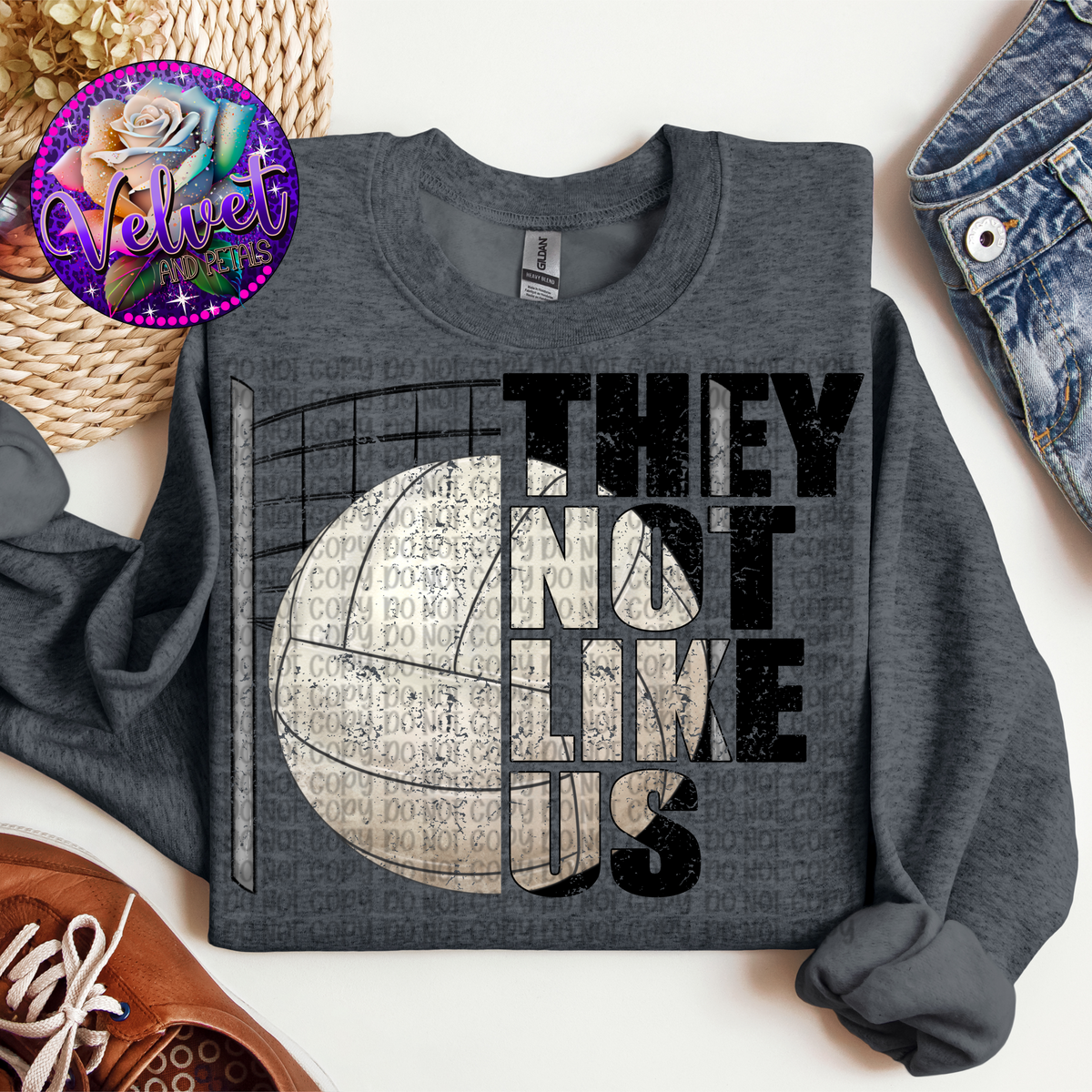 They not like us Volleyball DISTRESSED (VP) 102821 DTF transfer