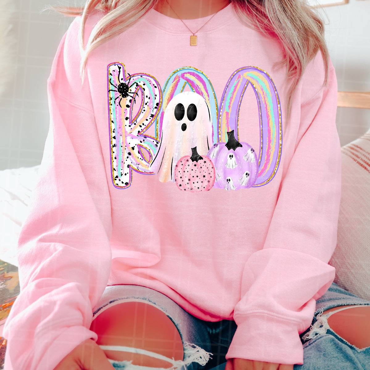 Boo pastel colors (Virgo) DTF Transfer