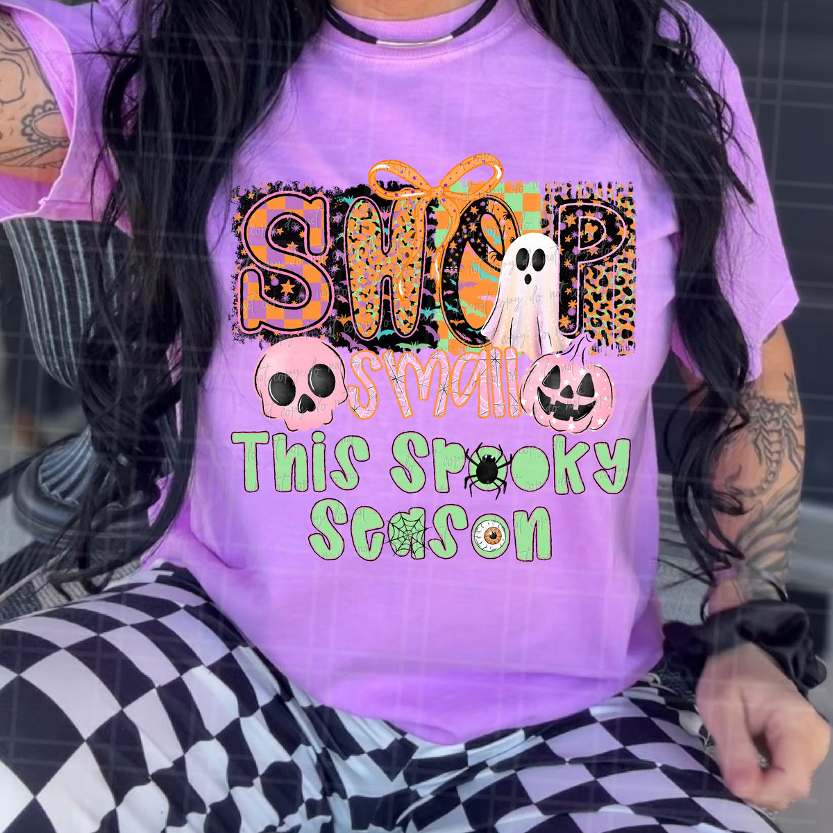Shop small this spooky season (Virgo) DTF Transfer