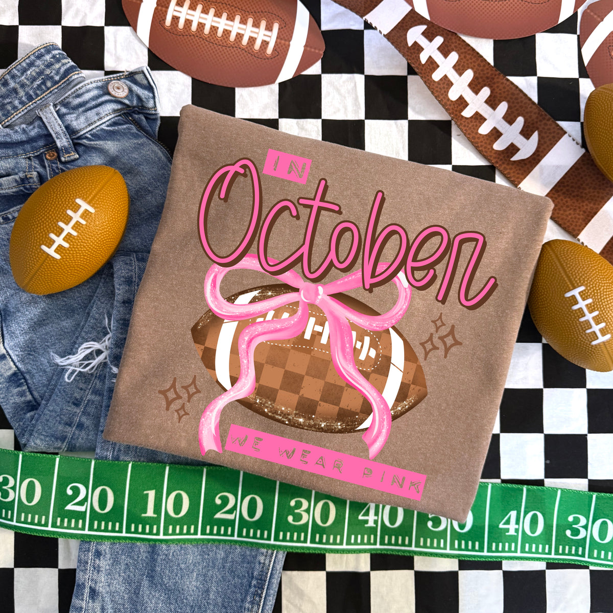 In October we wear pink football (CSC) DTF Transfer