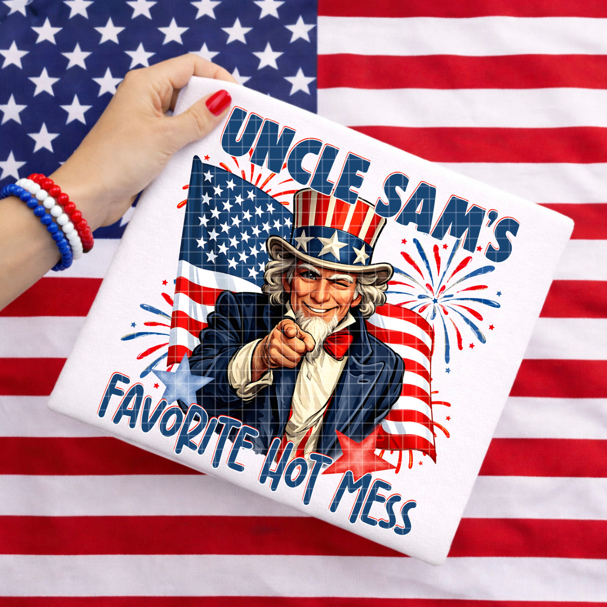 Uncle Sam's favorite hot mess (DD) DTF transfer