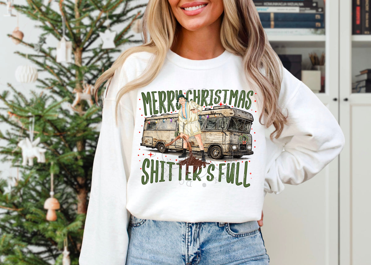 Merry Christmas shitter full RV (TDC) DTF Transfer