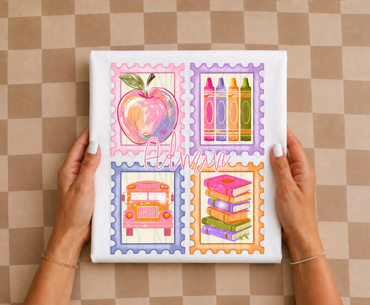 Admin school stamps (TDC) DTF Transfer