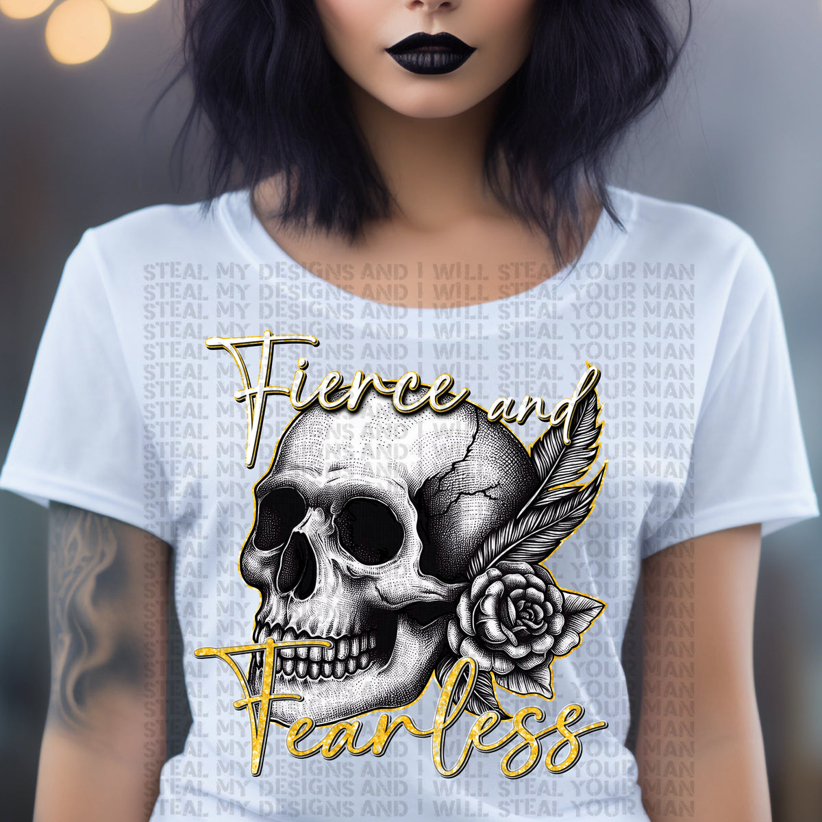 Fierce and fearless 103477 DTF transfer
