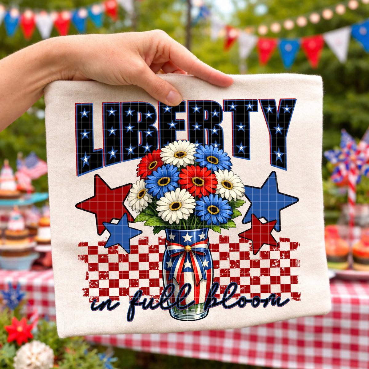 Liberty in full bloom (DD) DTF transfer