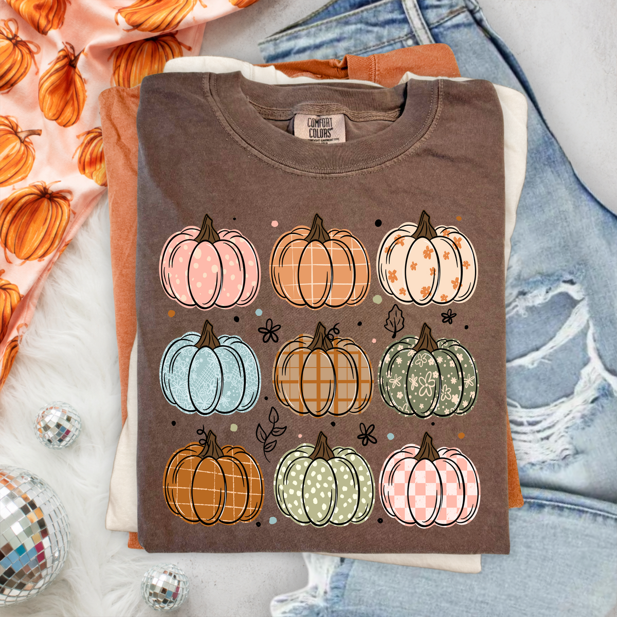 Pattern pumpkin collage (CSC) DTF Transfer