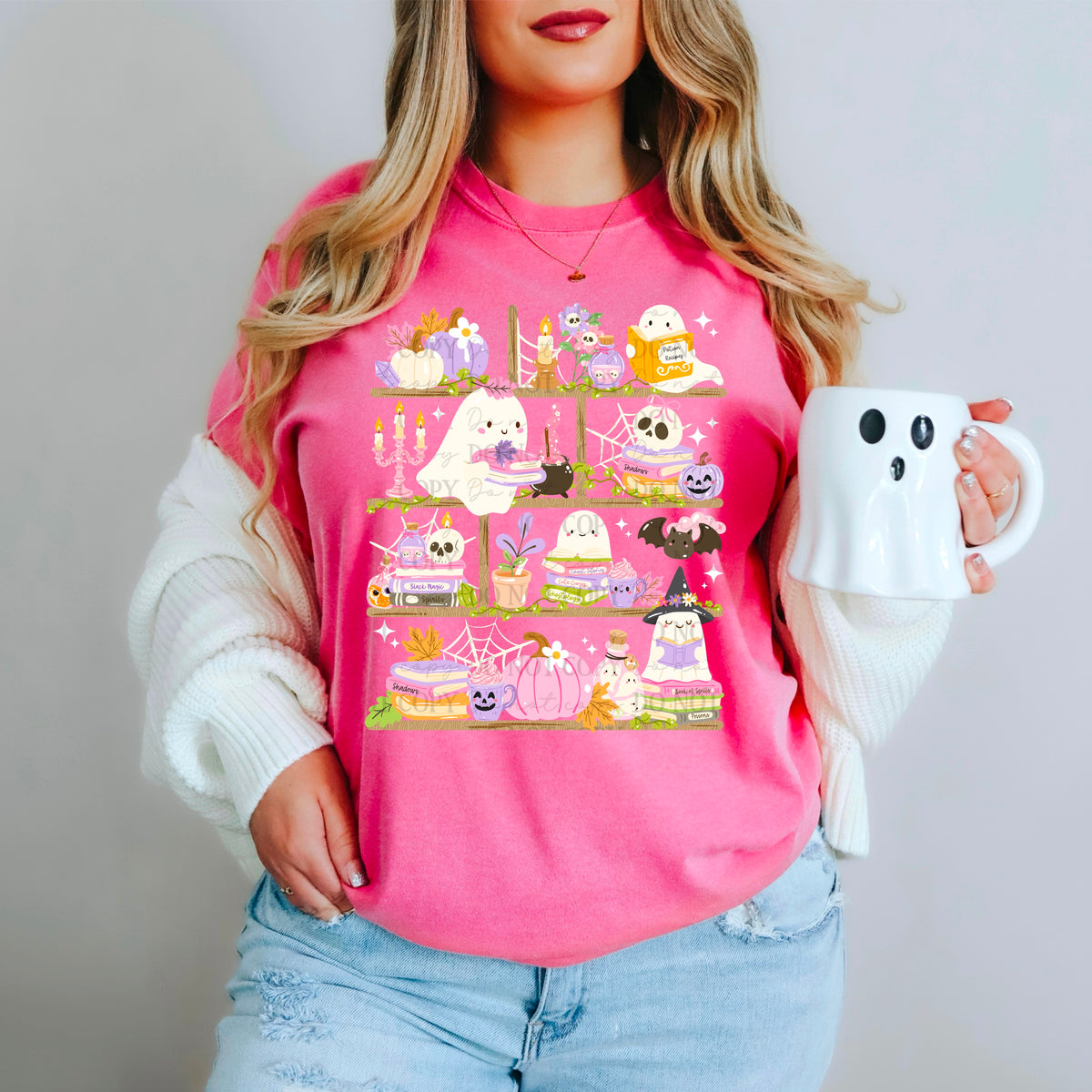 Halloween book shelf (ABD) 109413 DTF transfer