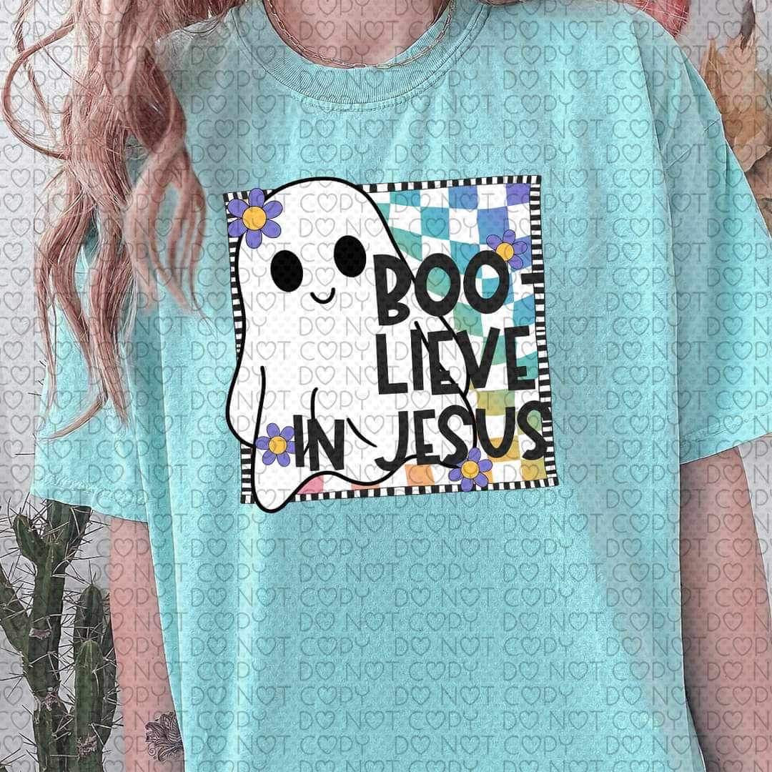 Boo lieve in jesus 10121 DTF TRANSFERS