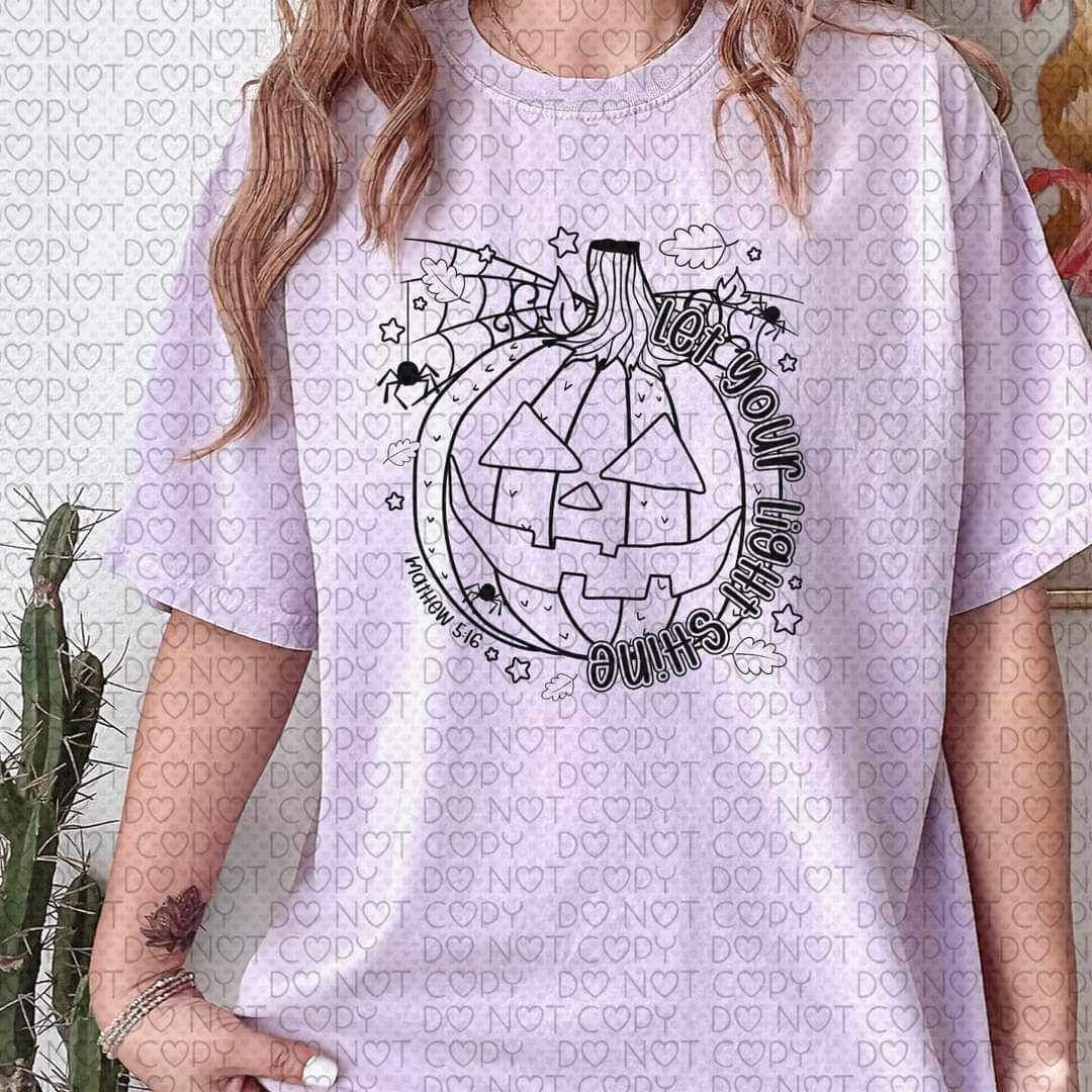 Let your light shine BLACK 10132 DTF TRANSFERS