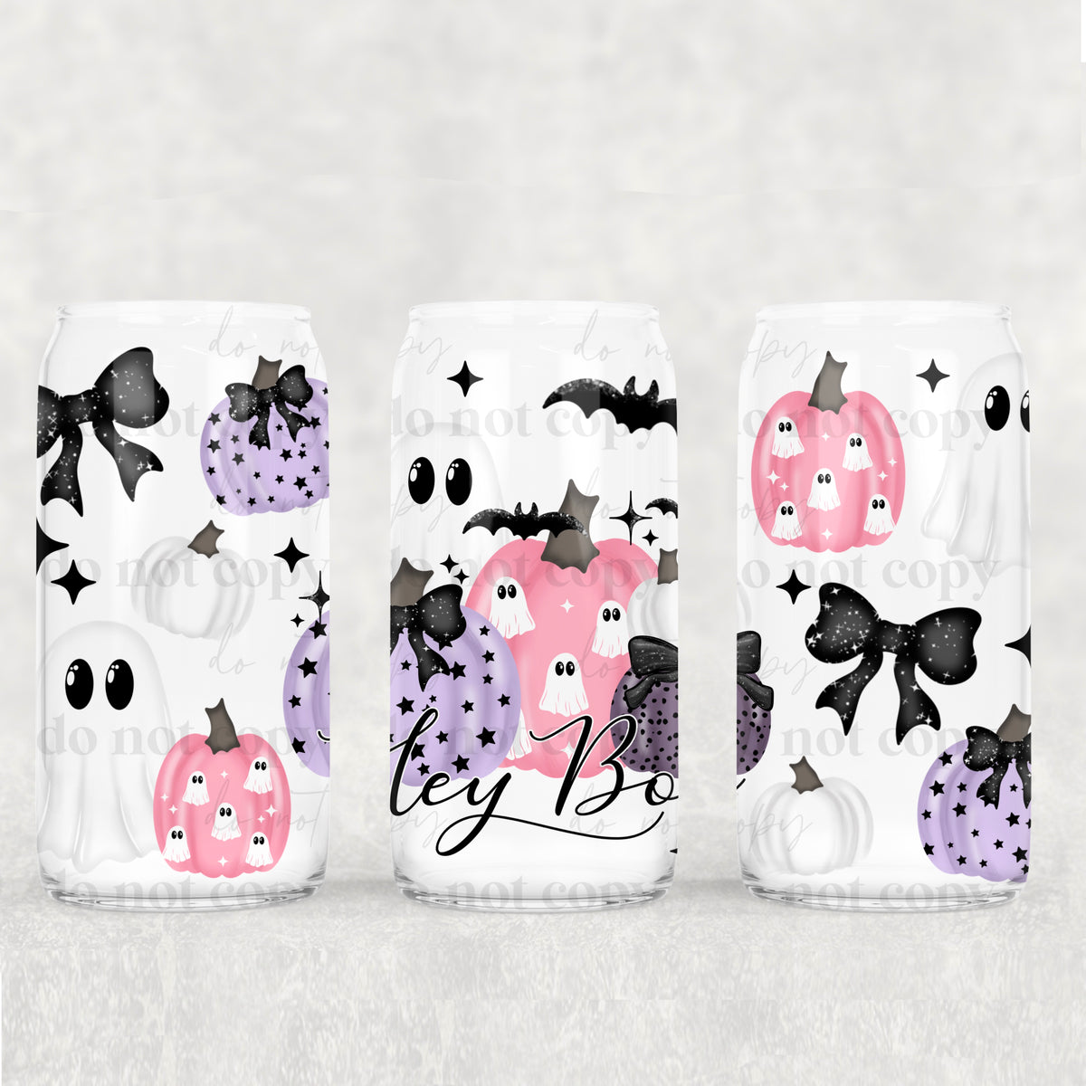 3839 hey boo pumpkins and ghosts (CSC) UV DTF WRAP