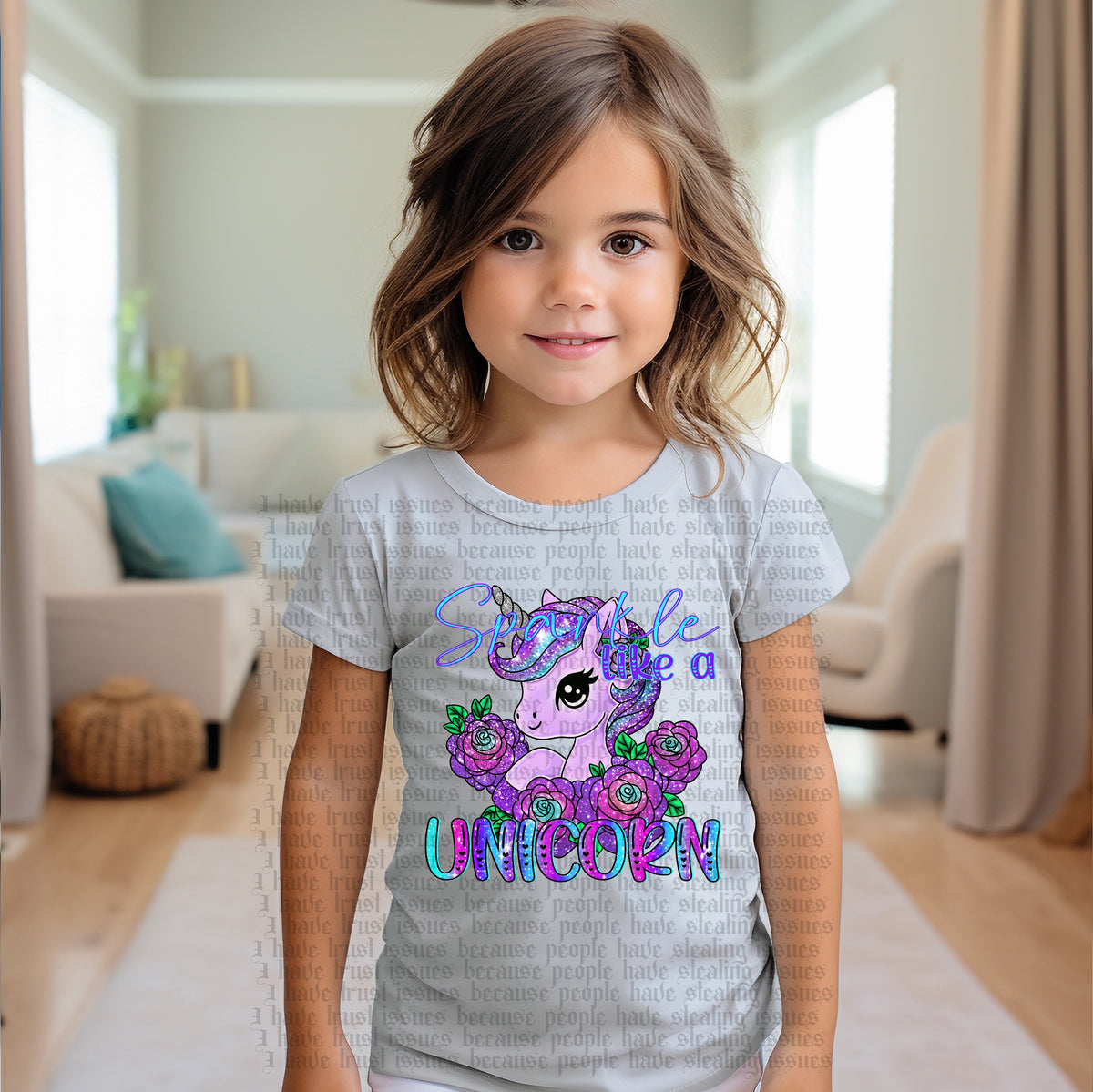 Sparkle like a unicorn 103480 DTF transfer