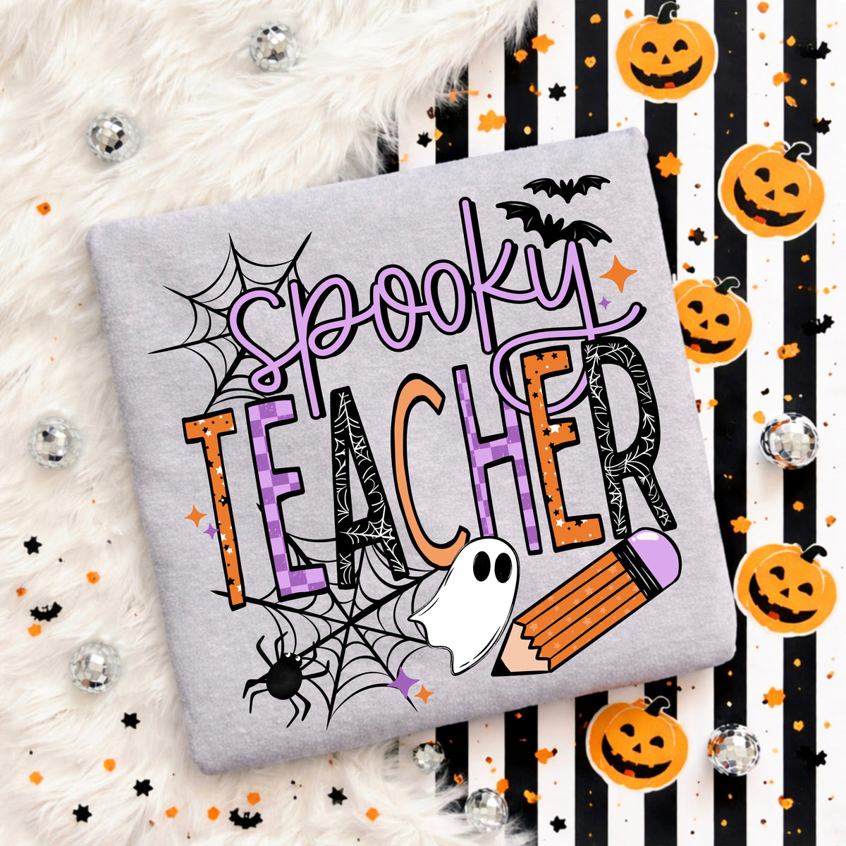 Spooky teachers black accents (CSC) DTF Transfer