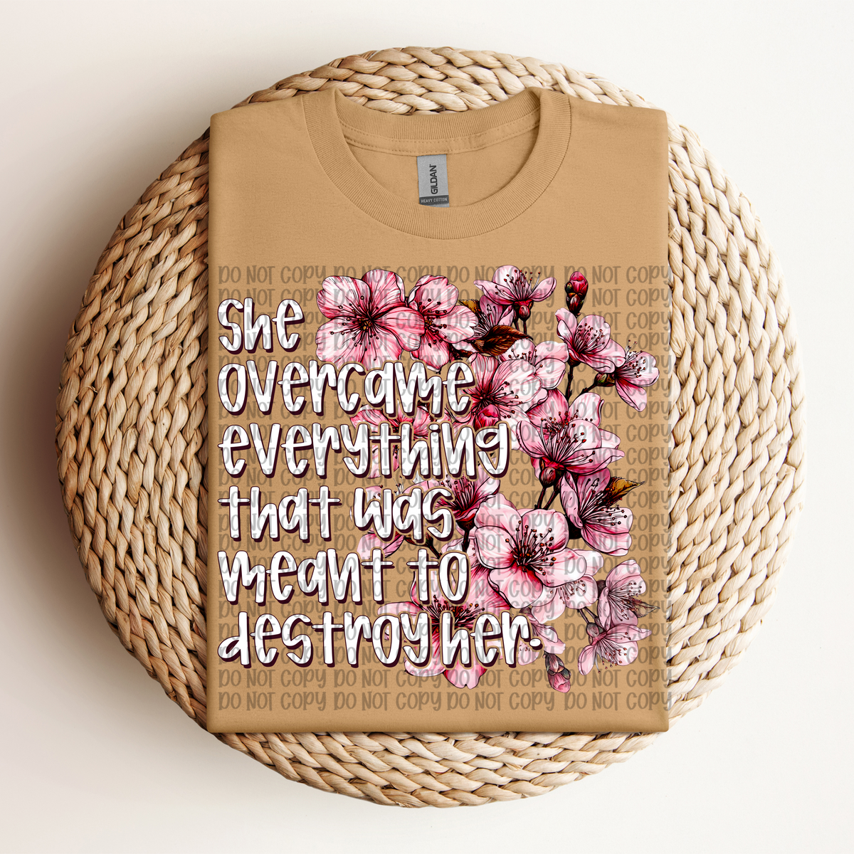 She overcame everything meant to destroy her (VP) 102926 DTF transfer