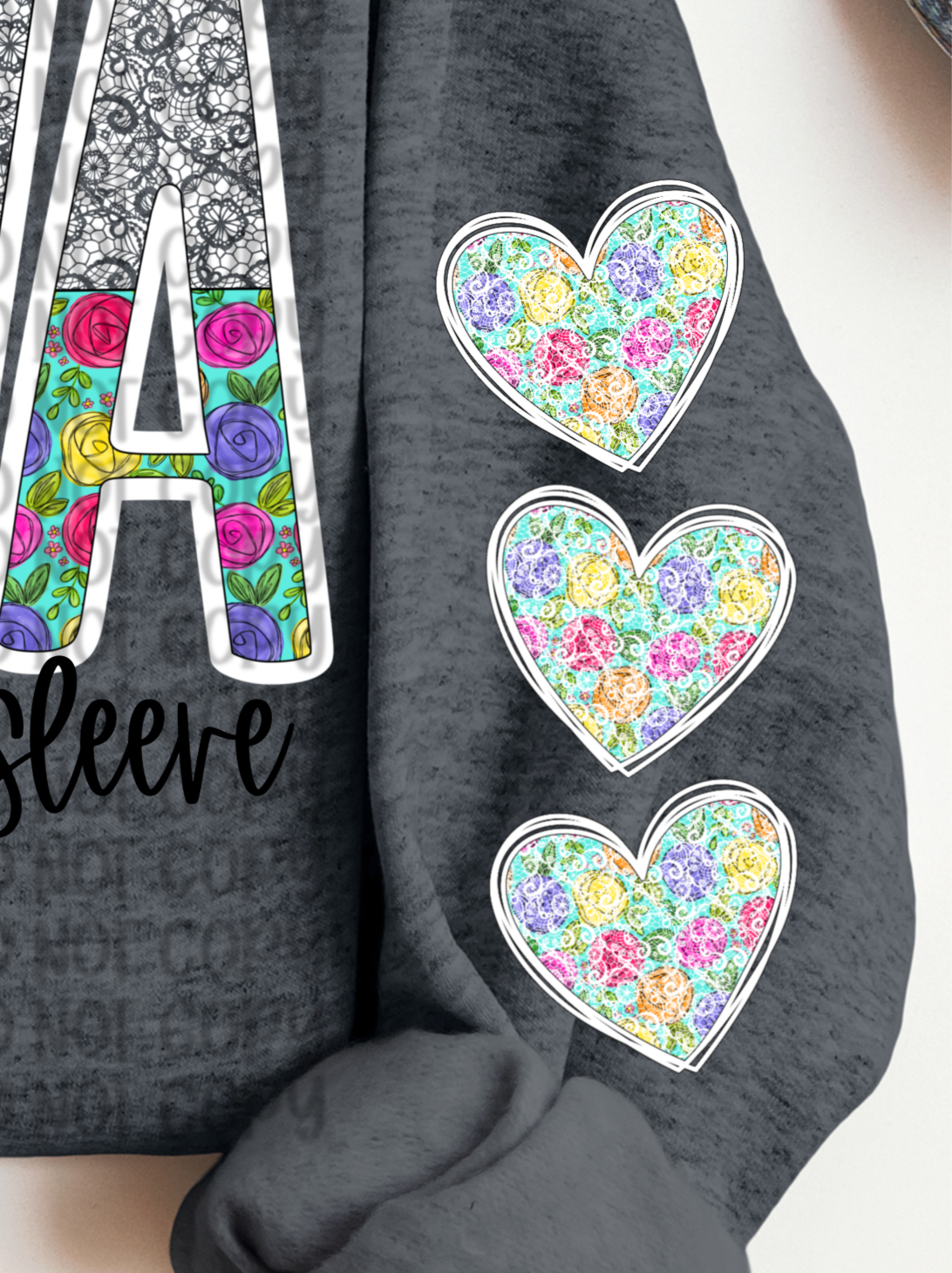 Heart on her sleeve SLEEVE (VP) 102940 DTF transfer