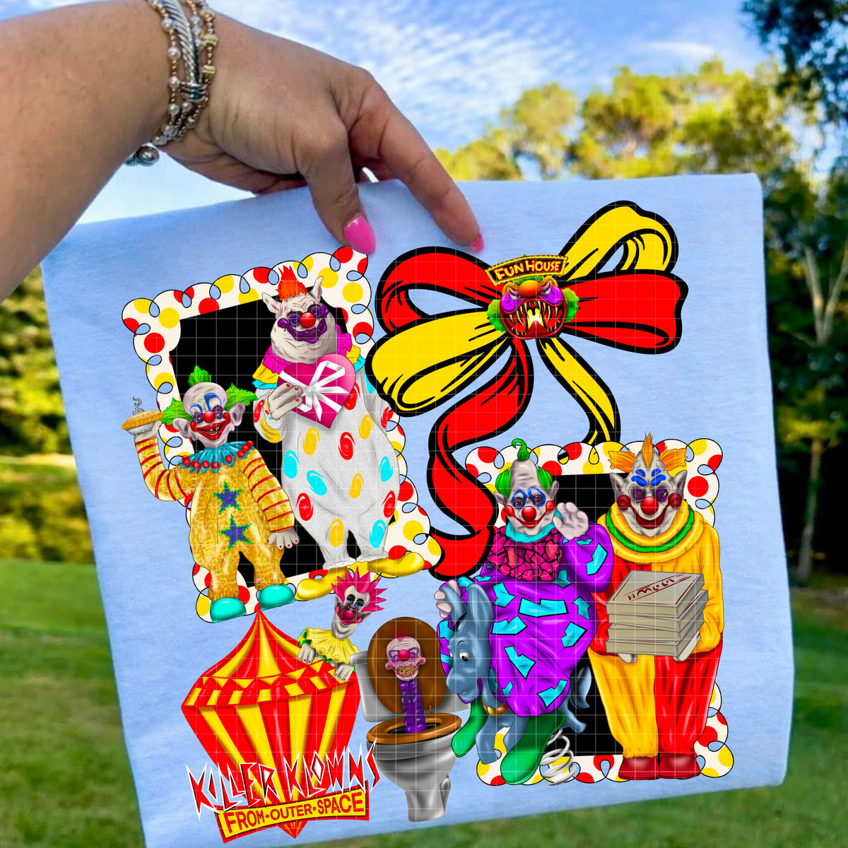 K klowns and bow (DD) DTF Transfer