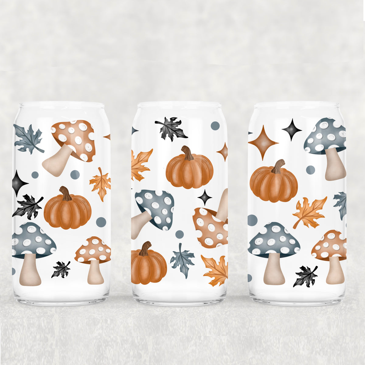4095 mushroom and pumpkin collage (CSC) UV DTF WRAP