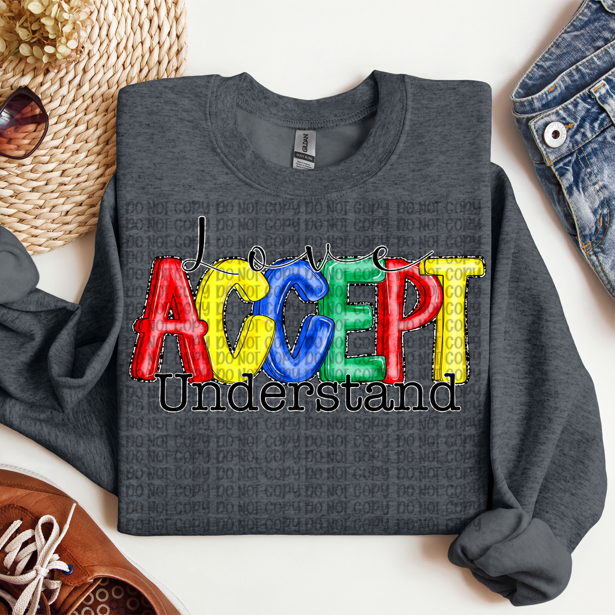 Love Accept Understand (VP) 102915 DTF transfer