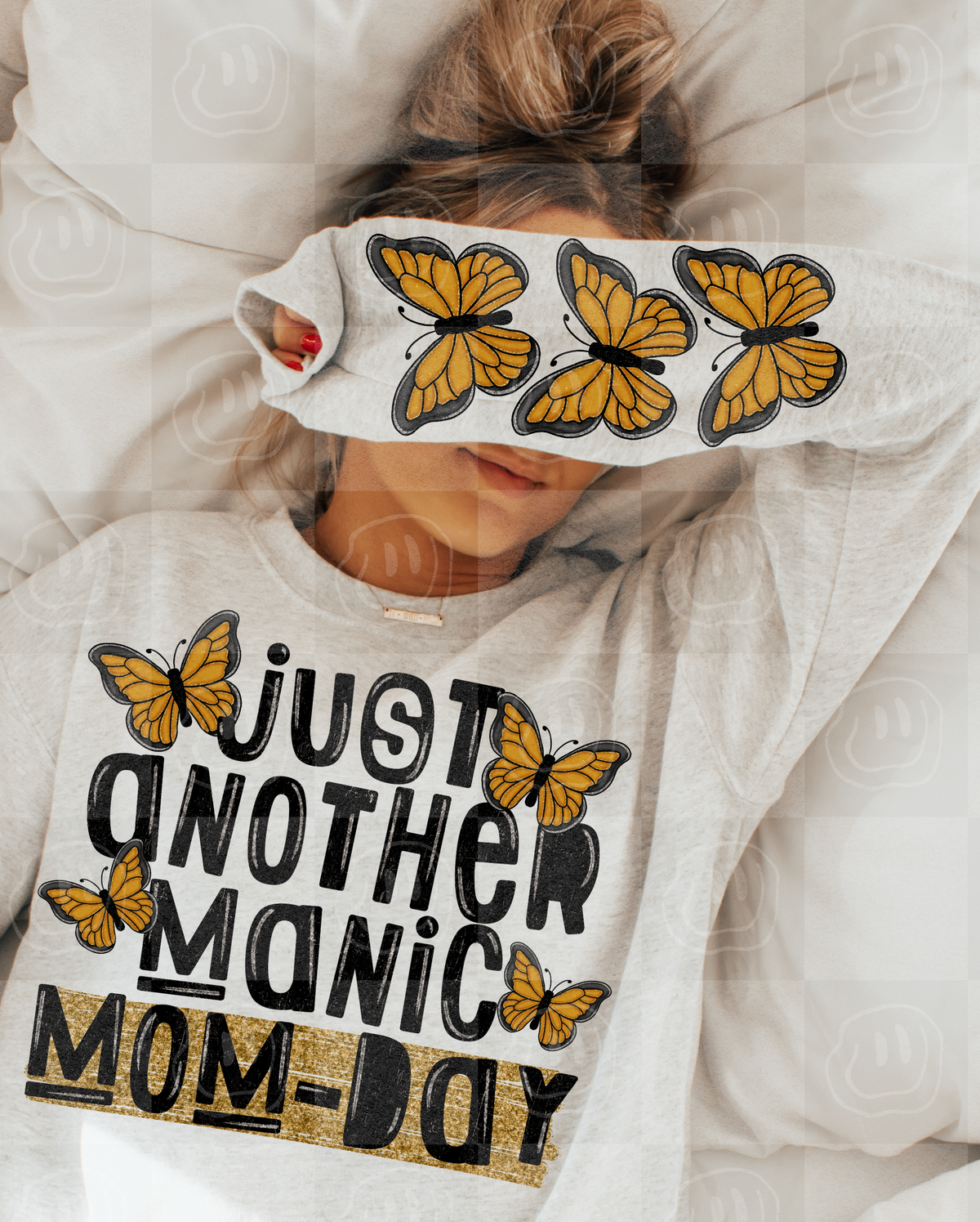 3 orange butterflies (SLEEVE ONLY) (Unhinged) DTF Transfer