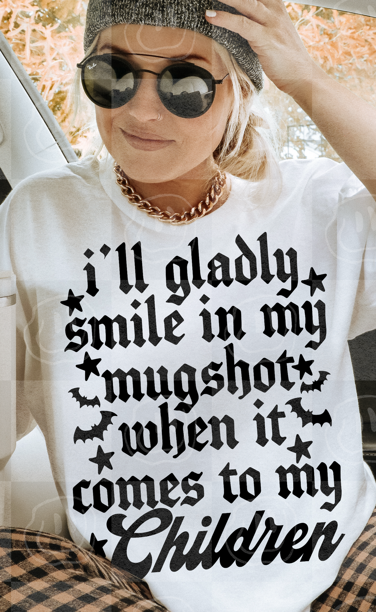 I'll gladly smile in my mugshot when it comes to my CHILDREN (Unhinged) DTF Transfer