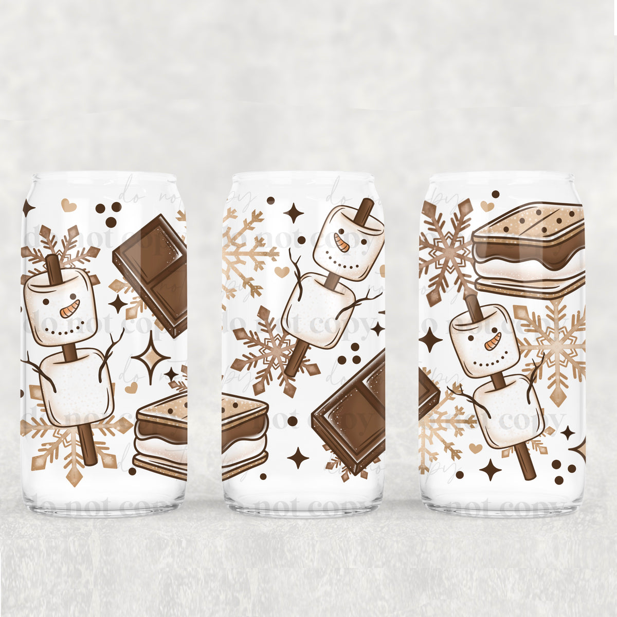 4134 marshmallow snowman (CSC) UV DTF WRAP