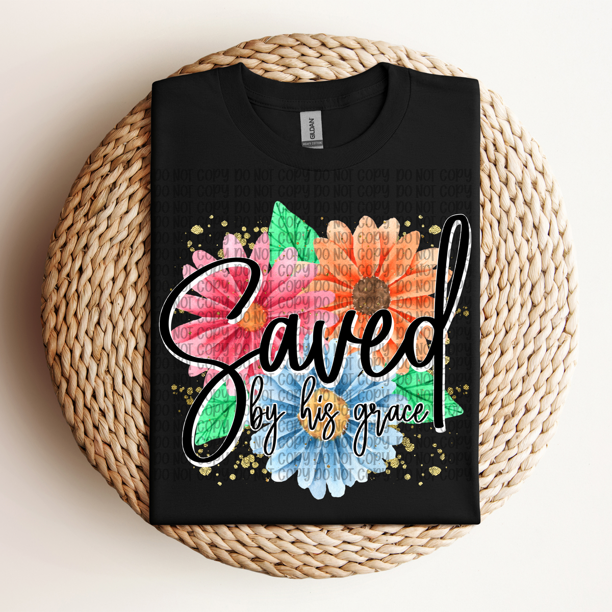 Saved by his grace Flowers (VP) 102964 DTF transfer