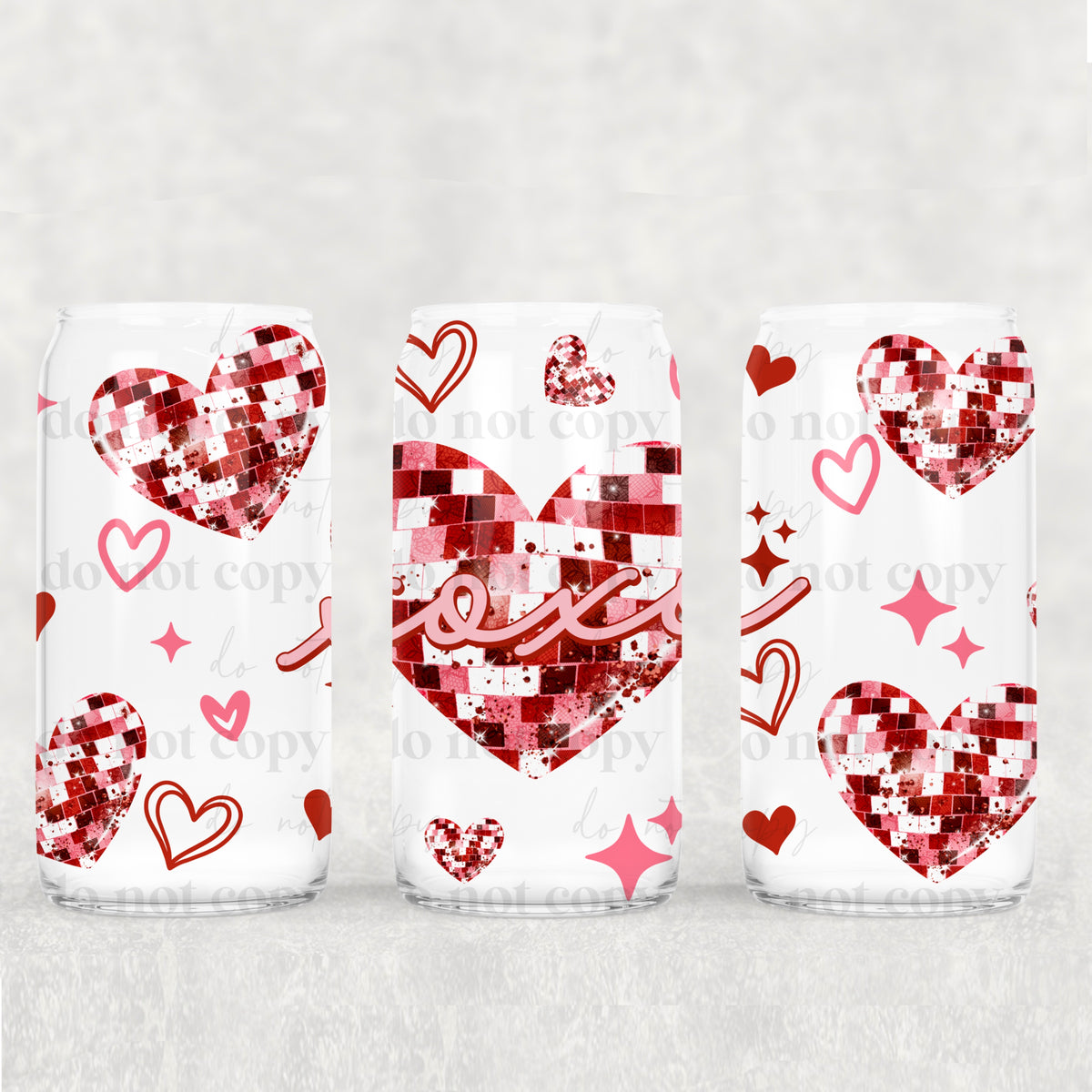 4152 disco heart (CSC) UV DTF WRAP