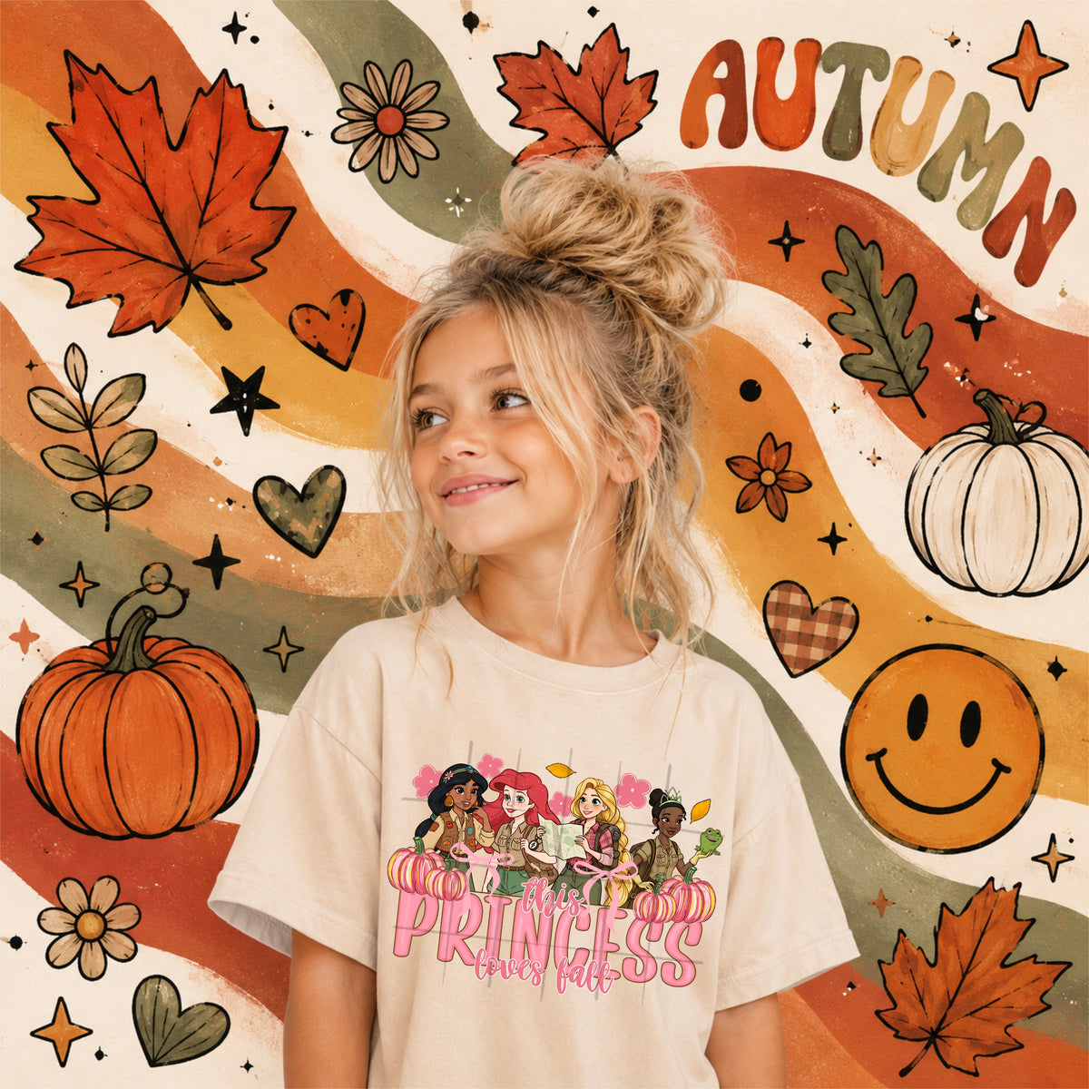 This princess loves fall DTF Transfer