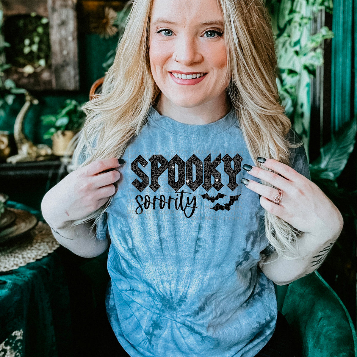 Spooky sorority black DTF TRANSFER