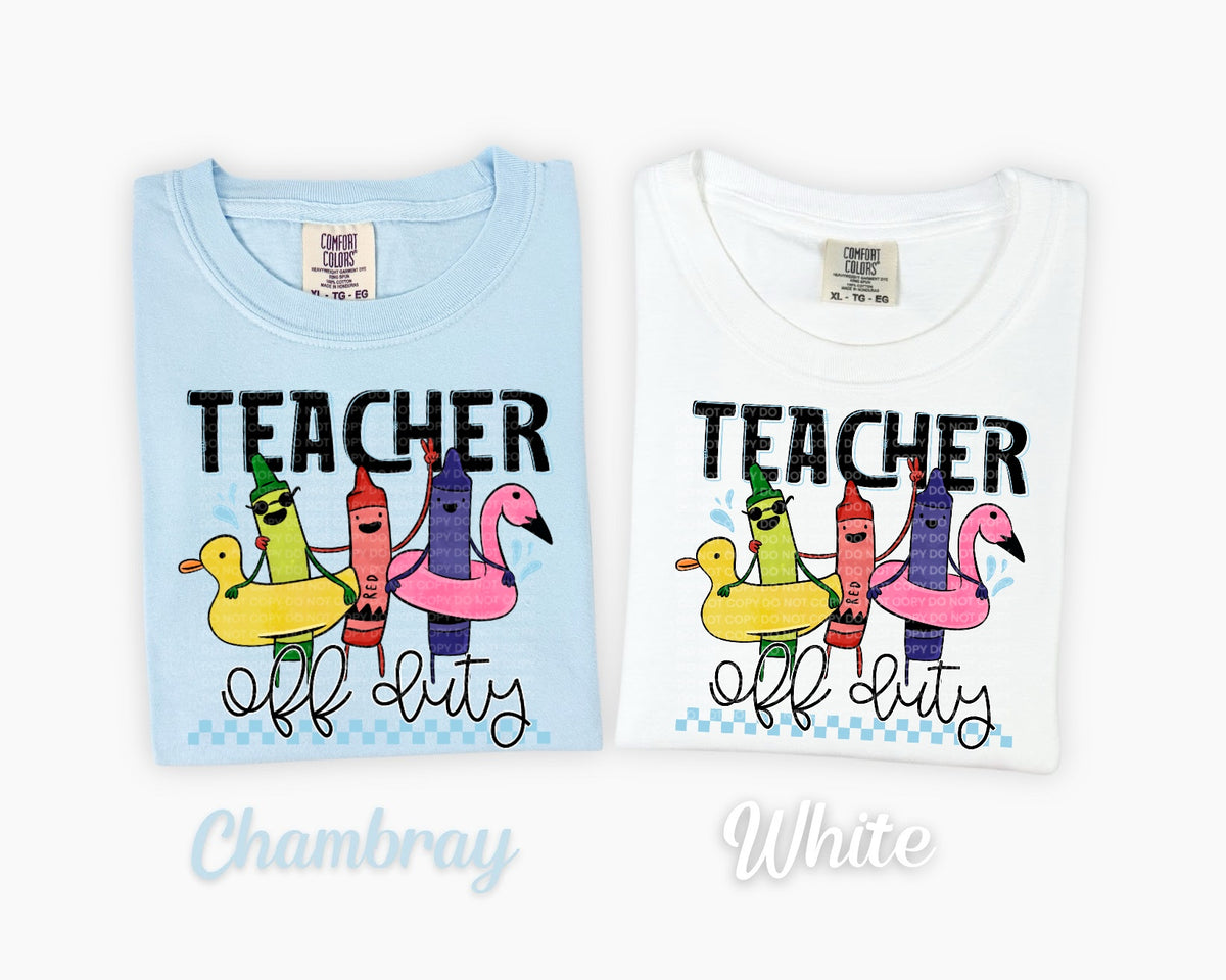Teacher off duty floats (SCG) DTF Transfer